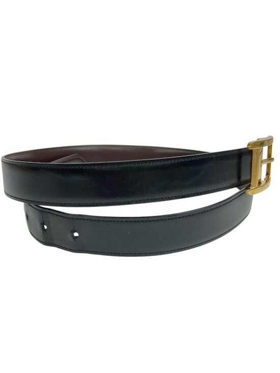 Cartier Belt Tank American Black Brown Leather Reversible Gold main image 7
